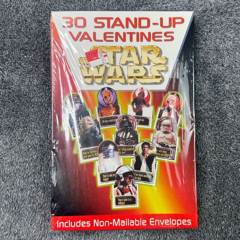 1997 Star Wars 30 Stand-Up Valentines Paper Magic Sealed Vintage Cards Box